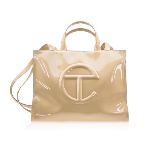 NWT - Telfar Medium Shopping Bag - Khaki Patent - Picture 2 of 5